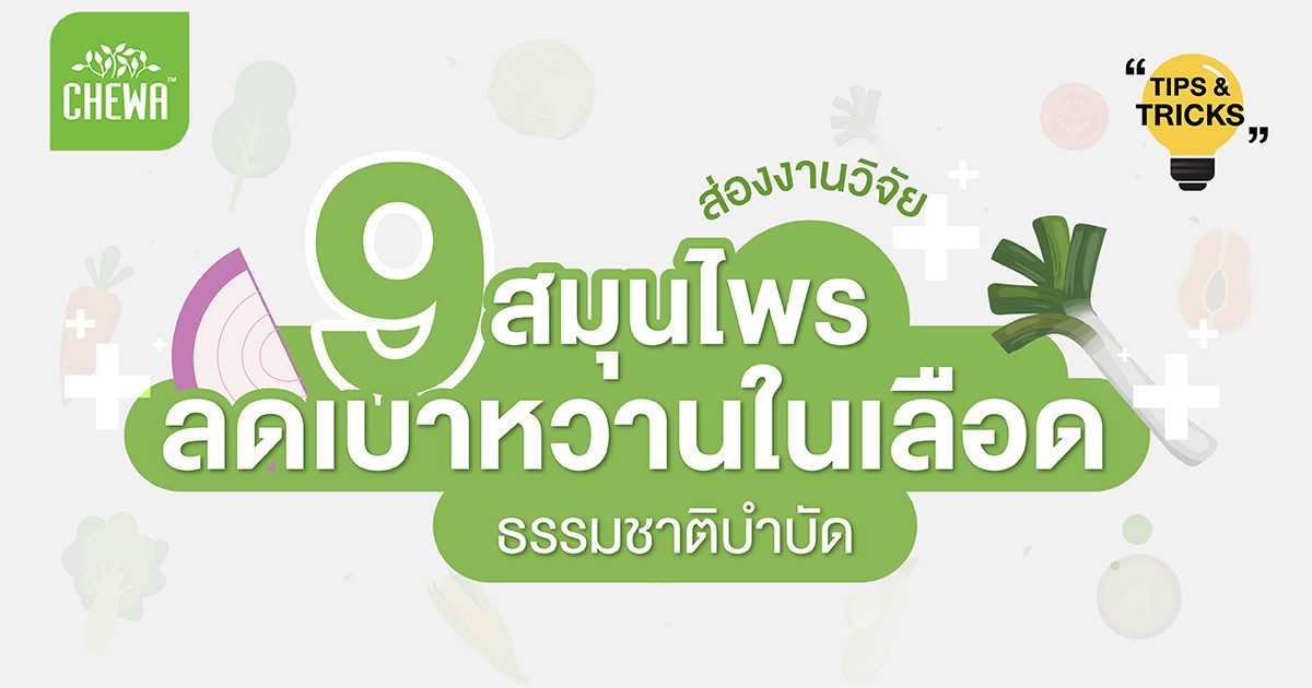 ส่องงานวิจัย 9 สมุนไพรลดน้ำตาลในเลือด ธรรมชาติบำบัด